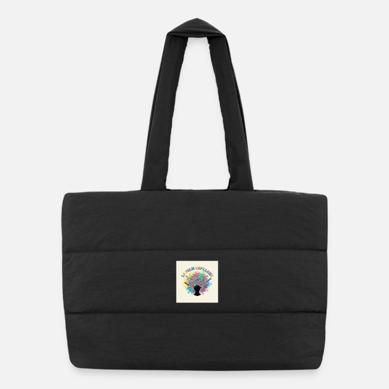La Folie Capillaire Colorée Sac shopping matelassé