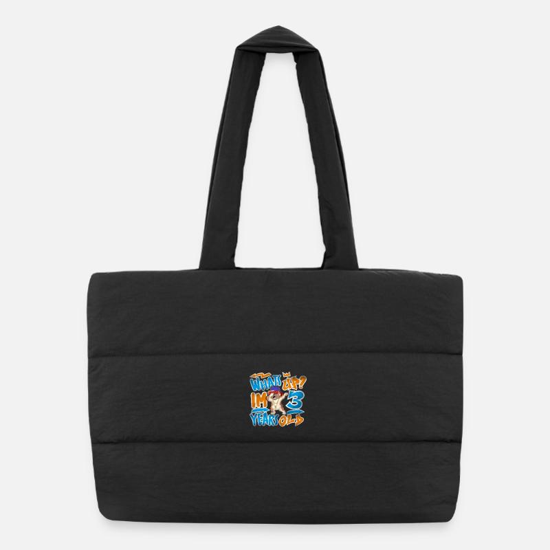 3rd Birthday Graffiti Puffer Shopping Bag