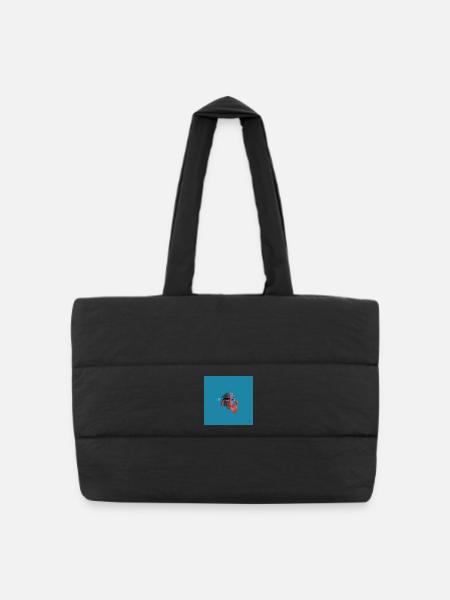 TEXTURA_DE_COLOR #28 - Puffer Shopping Bag - black
