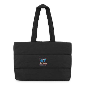 6 7 Six Seven Memes - Puffer Shopping Bag - black - Front