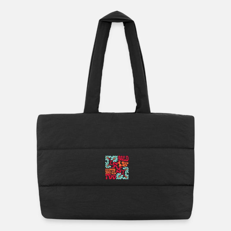 Bald is Beautiful  Puffer Shopping Bag