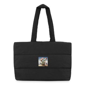 Cactus Blossom Desert Magic - Puffer Shopping Bag - black - Front