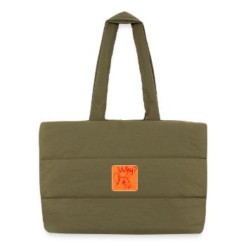 Pourquoi l’irritation de la souris - Sac shopping matelassé - safari green - Devant