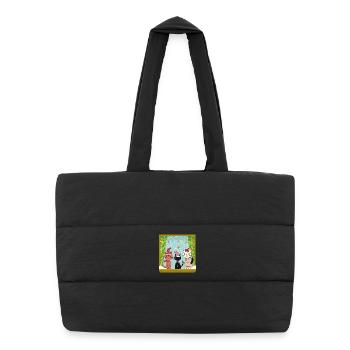 La magie de Noël des chats - Sac shopping matelassé - noir - Devant