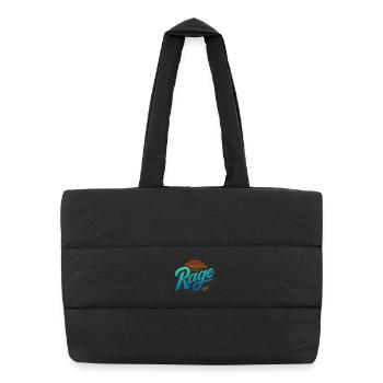 Rage Neon Retro Schriftzug - Puffer-Einkaufstasche - Schwarz - Vorne