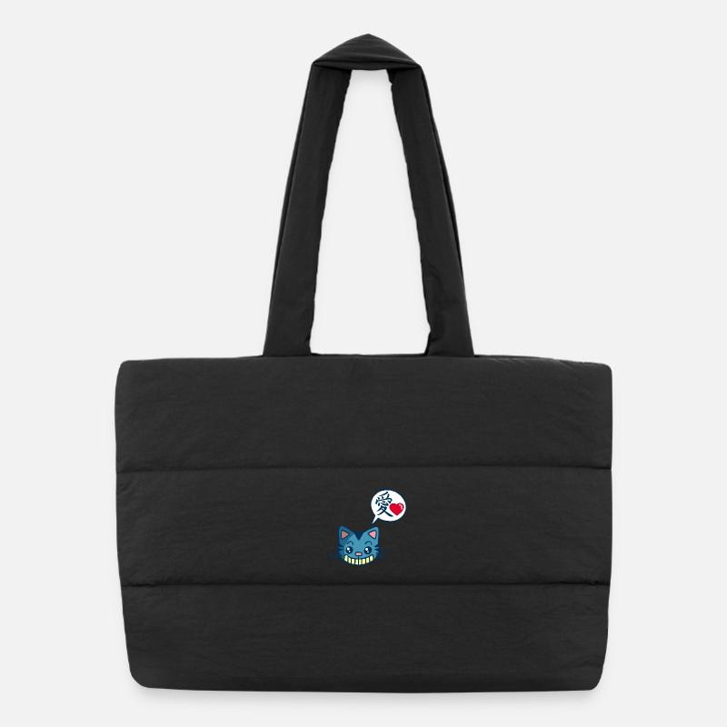Chat manga kawaii Sac shopping matelassé