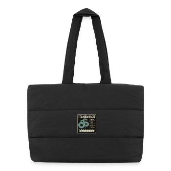 Titanoboa Facts Largest Snake of Prehistoric Times - Puffer Shopping Bag - black - Front