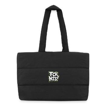 Déclaration de FCK NZS contre le racisme - Sac shopping matelassé - noir - Devant