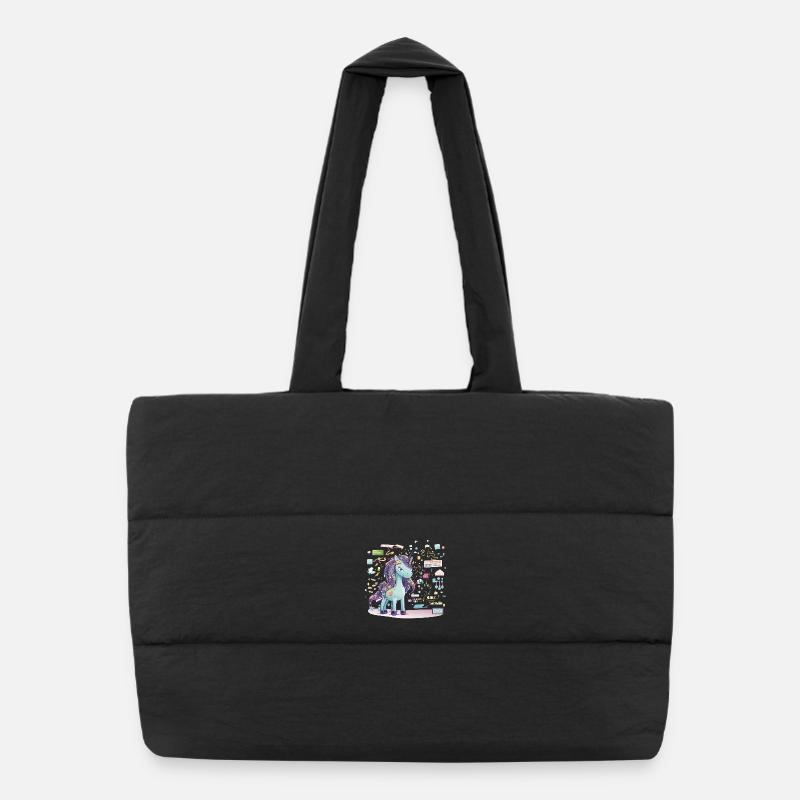 Illustration de sorts de la technologie licorne Sac shopping matelassé