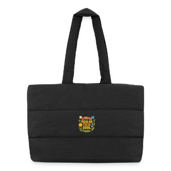 Citation de printemps - Sac shopping matelassé - noir - Devant