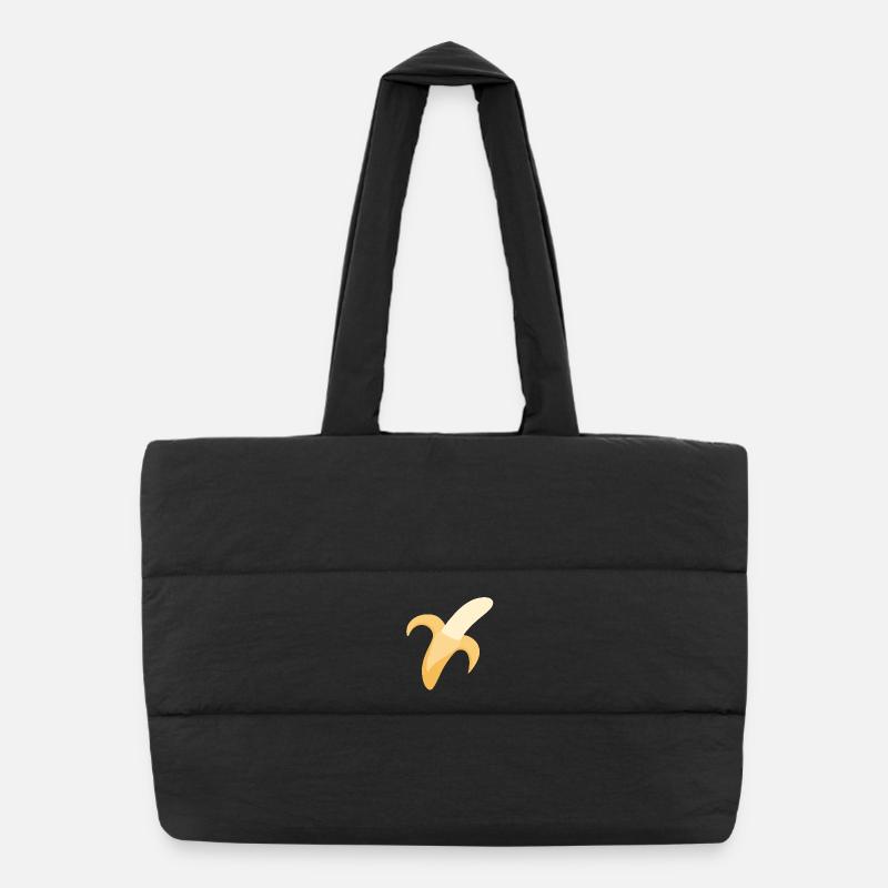 Illustration minimale de la peau de banane Sac shopping matelassé