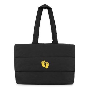 Baby feet - Puffer Shopping Bag - black - Front
