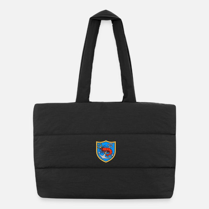 Armoiries du pêcheur de crabe Sac shopping matelassé