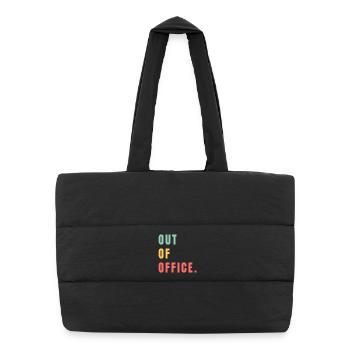 Absent du bureau - Sac shopping matelassé - noir - Devant