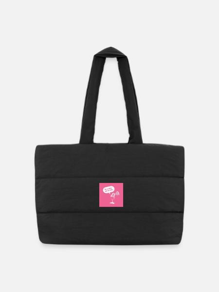 Sois une voix, pas un écho - Sac shopping matelassé - noir
