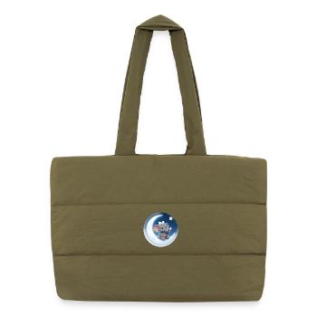 Mondkusch Elefant mit Lolli - Puffer-Einkaufstasche - safari Green - Vorne