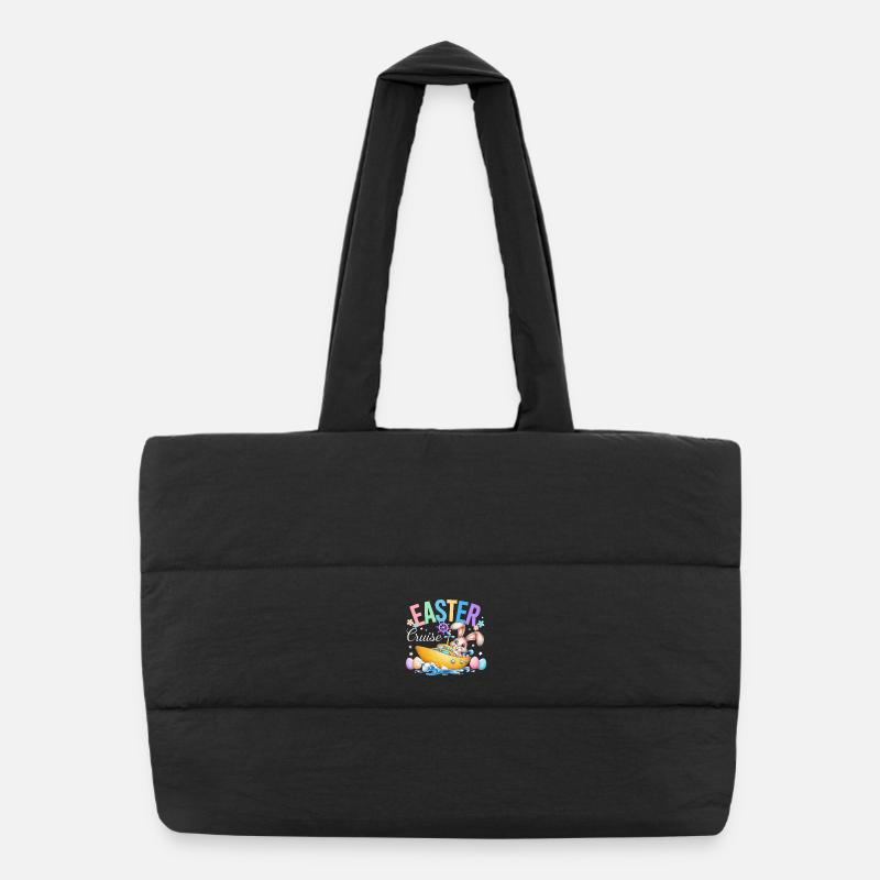 Easter Cruise Holiday Quote Puffer Shopping Bag