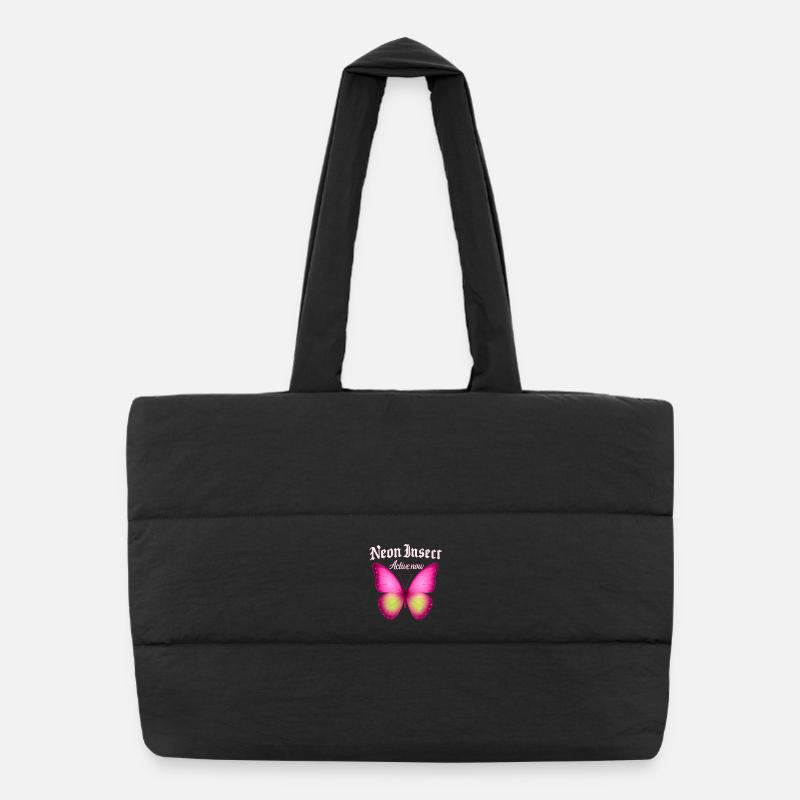 Neon Schmetterling Aktiv Jetzt Fans Geschenkidee Puffer-Einkaufstasche