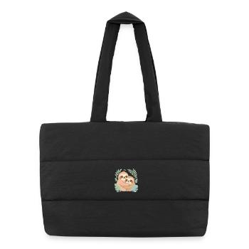 Câliner des paresseux dans la jungle - Sac shopping matelassé - noir - Devant