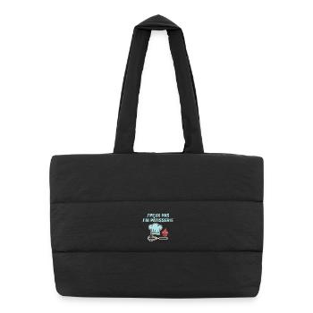 J’peux pas j’ai pâtisserie - Sac shopping matelassé - noir - Devant