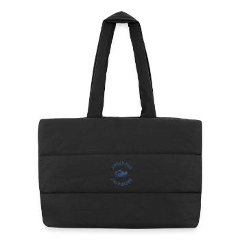 J'peux pas, j'ai piscine - Sac shopping matelassé - noir - Devant
