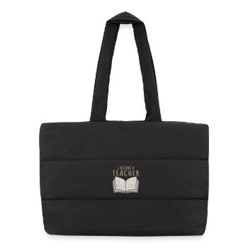 Je suis devenu professeur pour le logo de blague sur l’argent et la célébrité - Sac shopping matelassé - noir - Devant