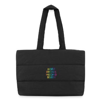 Rendre le racisme faux - Sac shopping matelassé - noir - Devant