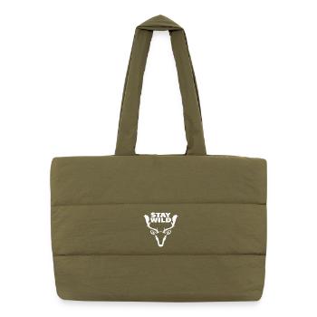 STAY WILD - Puffer-Einkaufstasche - safari Green - Vorne
