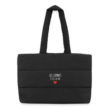 Girlfriends are Laie girlfriend best friends - Puffer Shopping Bag - black - Front