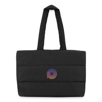 DJ Vinyl Music - Puffer Shopping Bag - black - Front