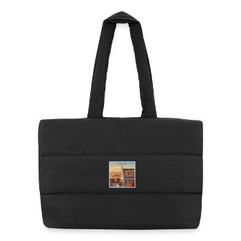 Zagreb Roofscape in the evening light - Puffer Shopping Bag - black - Front
