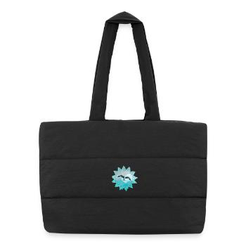 Sea Call Sailing Bird Mandala - Puffer Shopping Bag - black - Front