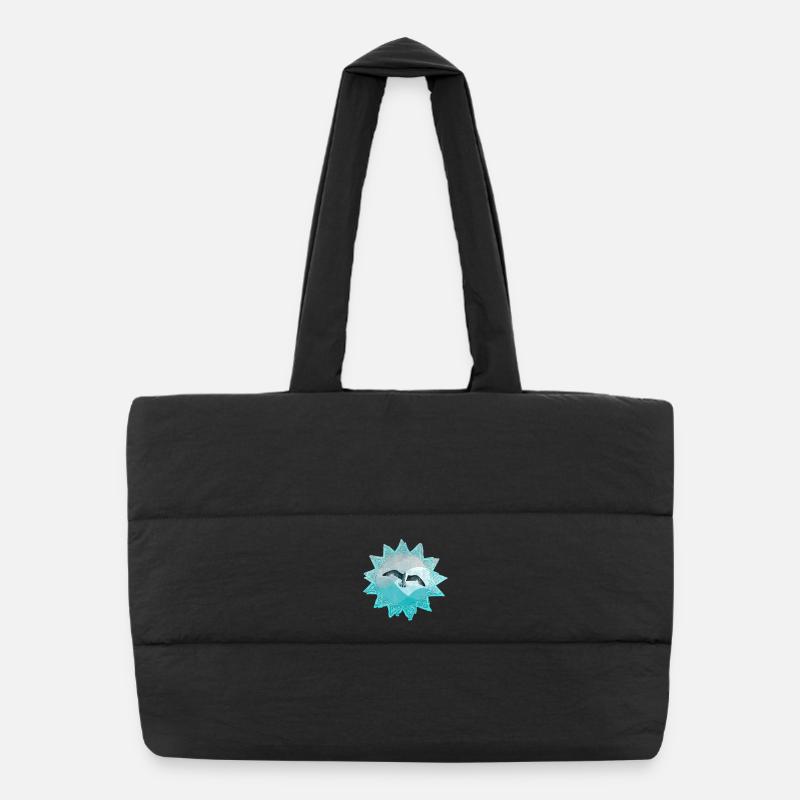 Mandala de l’Oiseau Voilier Appel Maritim Sac shopping matelassé