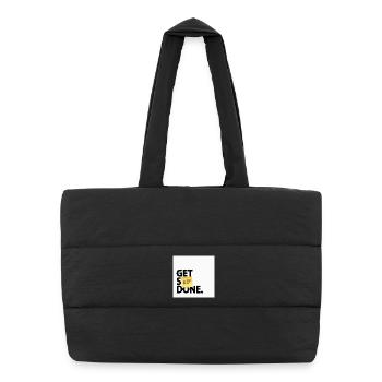 Get Stuff Done Lustiges Büro Motivation Design - Puffer-Einkaufstasche - Schwarz - Vorne