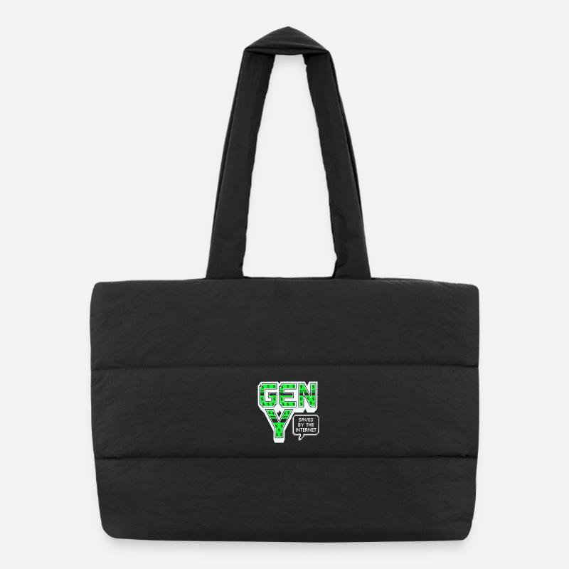 Génération Y, génération Y, Chemise Millennials, sweat à capuche Sac shopping matelassé