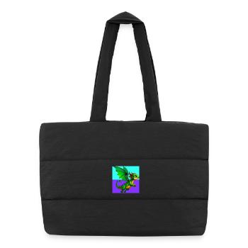 dragon - Puffer Shopping Bag - black - Front
