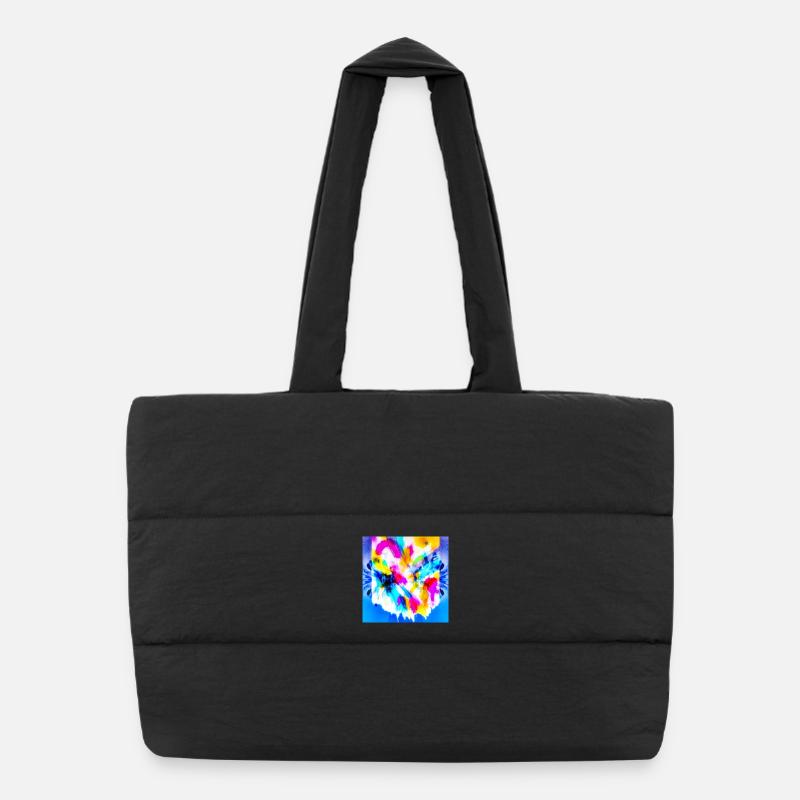 Explosion of colour in watercolour Puffer Shopping Bag