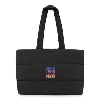 1966 60th Birthday - Puffer Shopping Bag - black - Front