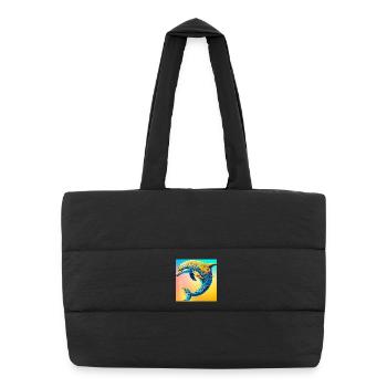 dauphin - Sac shopping matelassé - noir - Devant