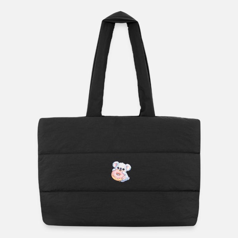 Kuschelkoala mit Donut Puffer-Einkaufstasche