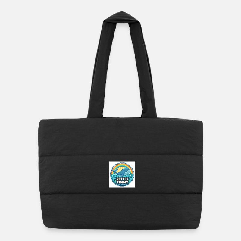 Rettet Timmy – Save Our Whale Puffer Shopping Bag