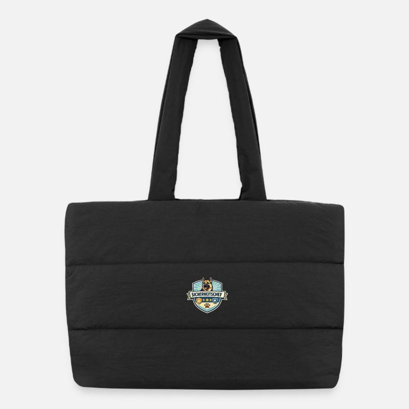 Sicherheitschef Schäferhund Logo Puffer-Einkaufstasche