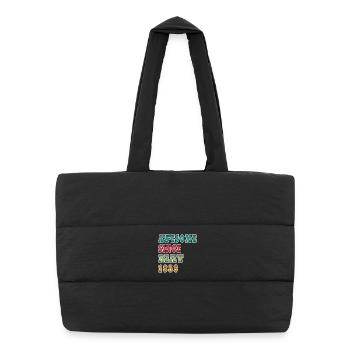 Birthday Greetings May 1986 - Puffer Shopping Bag - black - Front