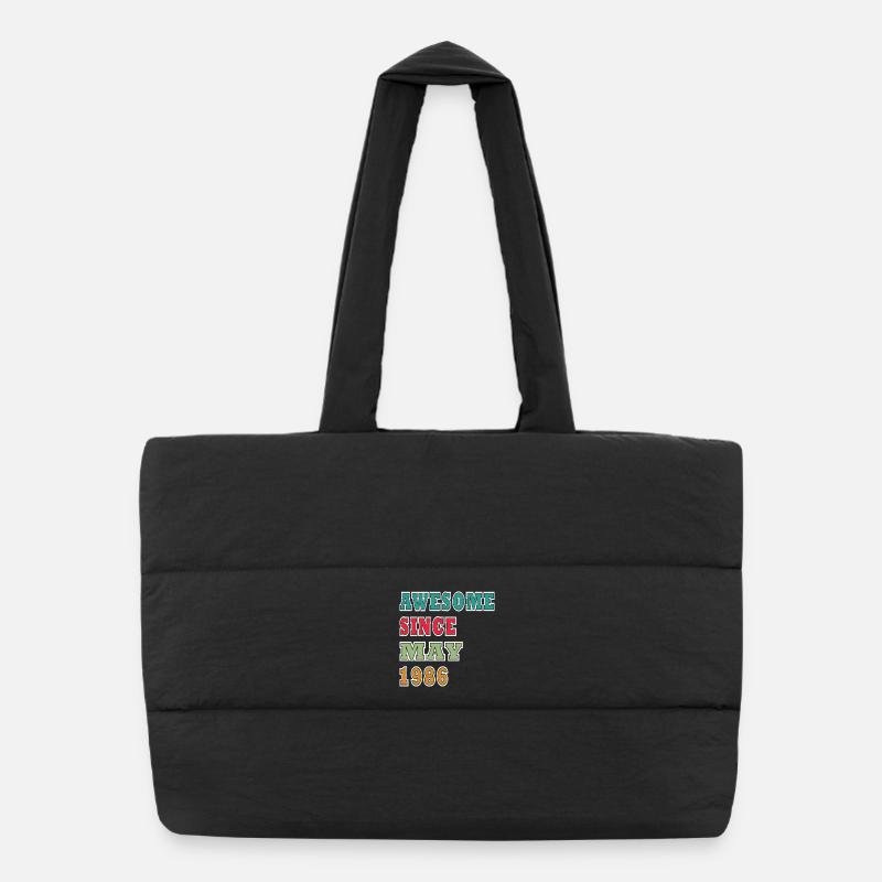 Birthday Greetings May 1986 Puffer Shopping Bag