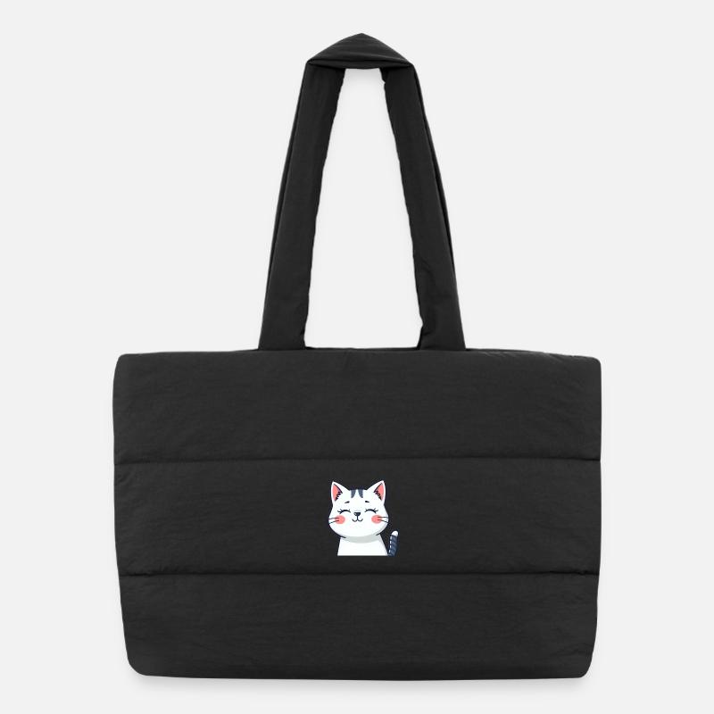 Katze Kätzchen Katzenshirt Geschenk Puffer-Einkaufstasche