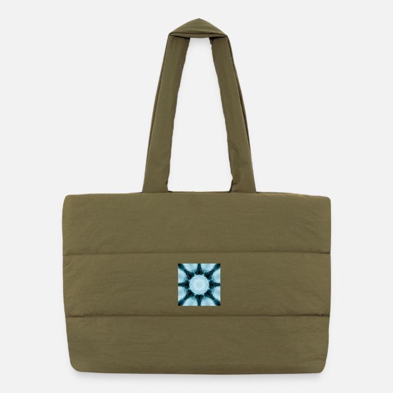 Icy Mandala Kaleidoscope Puffer Shopping Bag