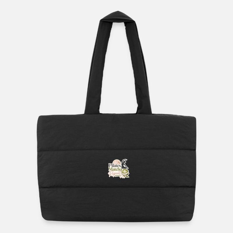 Pilates - Matcha - Répéter - Sac shopping matelassé - noir