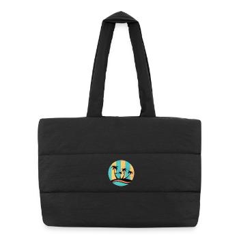 Beach Circle - Puffer-Einkaufstasche - Schwarz - Vorne