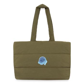 Schlafender Blaugeist Traum - Puffer-Einkaufstasche - safari Green - Vorne