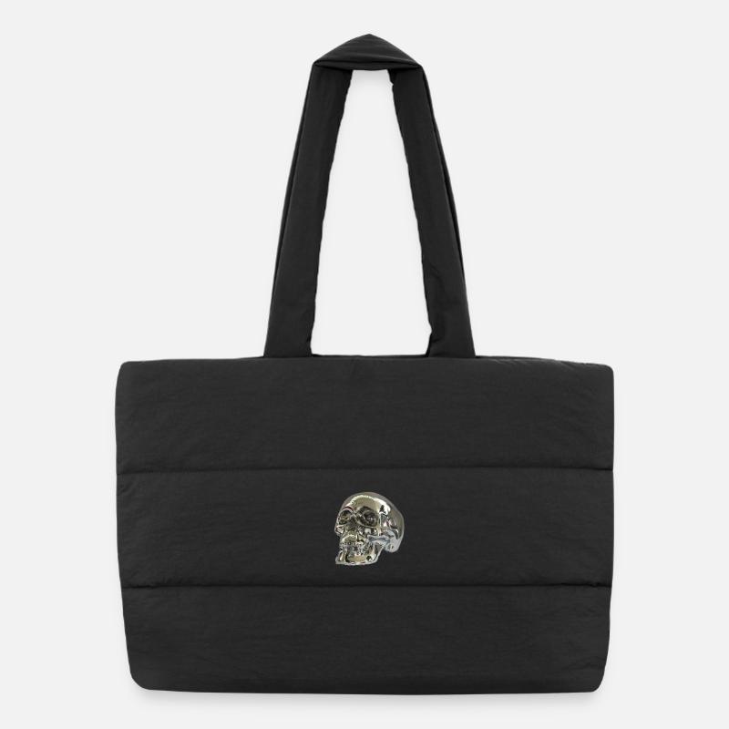 Crâne d'argent Sac shopping matelassé